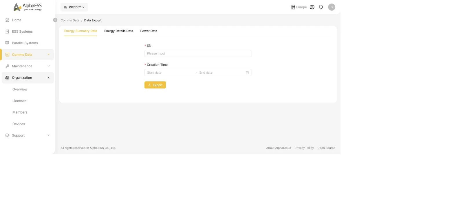 Data Export