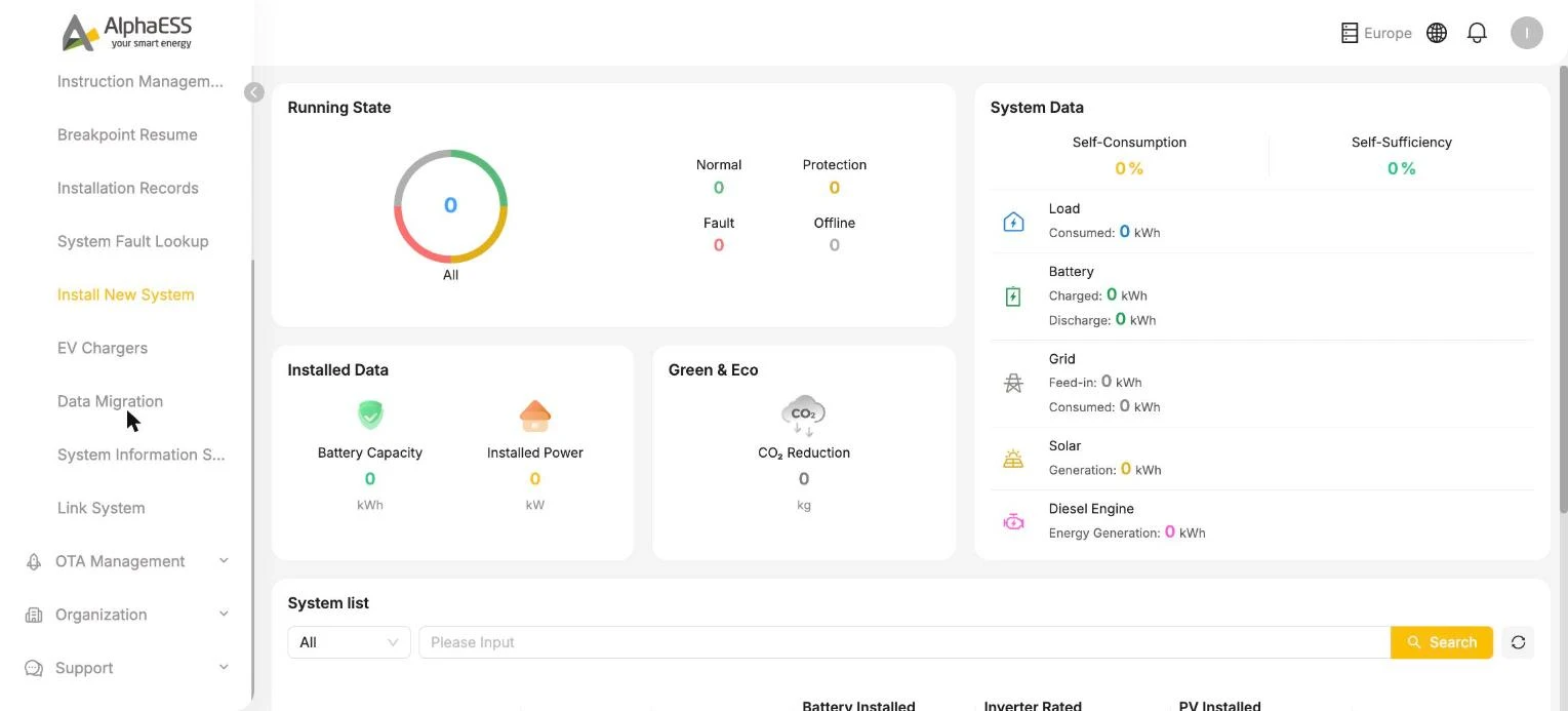 Distributor sidebar: extended Maintenance items and OTA Management
